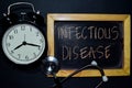 Infectious Disease Handwriting On Chalkboard On Top View