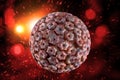 Herpes Simplex Virus Infection 3D Illustration
