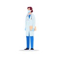 Infectious disease specialist semi flat RGB color vector illustration