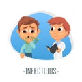 Infectious medical concept. Vector illustration.