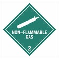 Hazardous HAZMAT Material Label IATA Transportation Non Flammable Gas Royalty Free Stock Photo