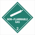 Hazardous HAZMAT Material Label IATA Transportation Non Flammable Gas