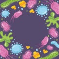 Infectious virus coronavirus germs protists microbes pandemic pathogen Royalty Free Stock Photo