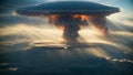 Infernal Ascent: Fiery Mushroom Cloud of Destruction