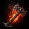 infernal axe an axe forged in the fires of hell that cleaves th Royalty Free Stock Photo