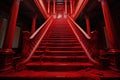 Infernal Red stairs hell. Generate Ai