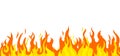 Inferno fire on a white background for design use Royalty Free Stock Photo