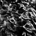 Inferno flame fire on black background close up.black and white image Royalty Free Stock Photo