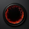 Inferno Minimalistic Round Picture Frame.