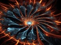 Inferno Unleashed: Dynamic Flame Fractal Turbine