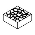 Infertile terrain isometric icon