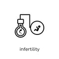 Infertility icon. Trendy modern flat linear vector Infertility i Royalty Free Stock Photo