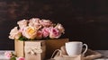 Infinite Appreciation, Coffee, Presents, and Roses Embrace the Essence of Mother\'s Day. Generative AI