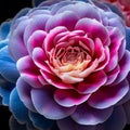 Infinite Beauty: A Macro Shot of a Detailed Camellia Blossom