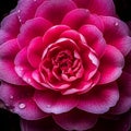 Infinite Beauty: A Macro Shot of a Detailed Camellia Blossom