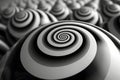 Infinite Black and White Spiral Pattern Design Illustration Royalty Free Stock Photo