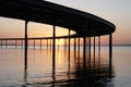 The Infinite Bridge at sunrise , Aarhus, denmark Royalty Free Stock Photo