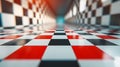 Infinite Checkered Hallway Illusion Royalty Free Stock Photo