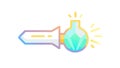 Infinite Chemistry Possibilities Icon: Endless Lab Innovation, vector design Generative AI Royalty Free Stock Photo