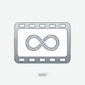 Infinite Cinema and Video Streaming Icon Royalty Free Stock Photo