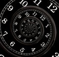 Infinite clock spiral droste effect abstract background