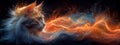 Infinite grace of the fractal cat: a mesmerizing blend of elegance and complexity.