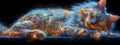 Infinite grace of the fractal sleeping kitten: a mesmerizing blend of elegance and complexity.