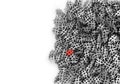 Infinite hash-tags red on a plane original 3d rendering