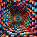 Infinite Illusion: A mind-bending optical puzzle that challenges perception Royalty Free Stock Photo