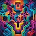 Infinite Illusion: A mind-bending optical puzzle that challenges perception Royalty Free Stock Photo