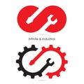 Infinite and Industrial logo.Infinite repair logo elements