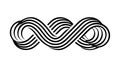 Infinite knot loop, continuous abstract pattern, vector design Generative AI Royalty Free Stock Photo