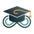 Infinite Learning: Graduation Cap Symbolizing Lifelong Education and Infinite Potential Royalty Free Stock Photo