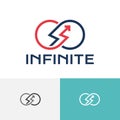 Infinite Line Arrow Flash Thunder Line Logo