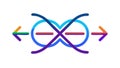 Infinite Loop Connection, Data Flow Seamless Process Icon, vector design Generative AI Royalty Free Stock Photo