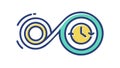 Infinite Loop and Continuous Cycle Process Icon, vector design Generative AI Royalty Free Stock Photo