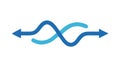 Infinite loop or data flow vector icon, vector design Generative AI Royalty Free Stock Photo