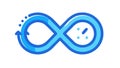 Infinite Loop Icon: Continuous Process Sustainability, vector design Generative AI Royalty Free Stock Photo