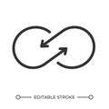 Infinite loop linear icon