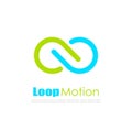 Infinite loop motion abstract vector logo Royalty Free Stock Photo