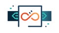 Infinite Loop Process Icon, Continuous Flow, Endless Cycle Connectivity, vector design Generative AI Royalty Free Stock Photo