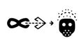 Infinite loop process, symbolizing continuous flow and cyclical transformation, vector design Generative AI Royalty Free Stock Photo