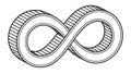 Infinite Loop Symbol: Eternity and Possibility, vector design Generative AI Royalty Free Stock Photo