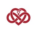 Infinite Love concept, vector symbol created with infinity loop Royalty Free Stock Photo