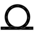 Infinite Road Loop Circle Asphalt Highway Vector Icon Royalty Free Stock Photo