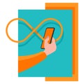Infinite scrolling down the page