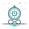 Mix icon for Infinite Time, clock and infinity Royalty Free Stock Photo