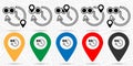 Infinite time icon in location set. Simple glyph, flat illustration element of time theme icons Royalty Free Stock Photo