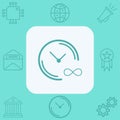 Infinite time vector icon sign symbol Royalty Free Stock Photo