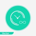 Infinite time vector icon sign symbol Royalty Free Stock Photo